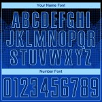 Uniform Trikot Fußball Custom Sublimation Royal-Hellblau Schwarz