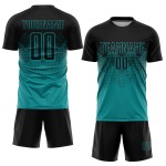 Uniform Teal Custom Jersey Sublimation Fußball Schwarz Uniform Teal Custom Jersey Sublimation Fußball Schwarz