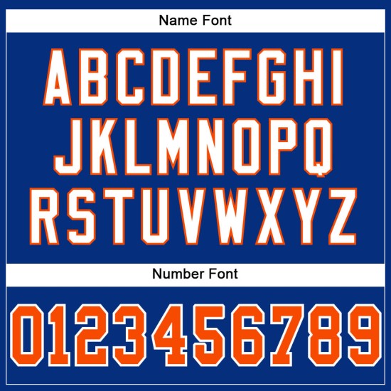 Trikot Fußball Orange-Weiß Royal Mesh Custom Authentic Trikot Fußball Orange-Weiß Royal Mesh Custom Authentic