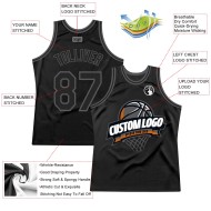Graues Throwback-Basketballtrikot, Stahlschwarz, individuell, authentisch Graues Throwback-Basketballtrikot, Stahlschwarz, individuell, authentisch