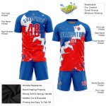 Fußball Rot-Weiß Royal Custom Uniform Sublimation Trikot