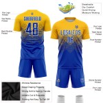 Trikot Royal-Weiß Uniform Custom Sublimation Gold Fußball