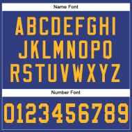 Benutzerdefiniertes authentisches Gold Mesh Football Royal Trikot Benutzerdefiniertes authentisches Gold Mesh Football Royal Trikot