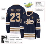 Hockeytrikot Old Custom Navy Gold-Weiß Hockeytrikot Old Custom Navy Gold-Weiß