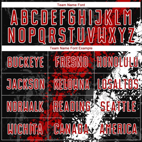 Uniform Schwarz Trikot Sublimation Fußball Custom Rot-Weiß