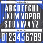 Schwarzes Trikot Uniform Custom Sublimation Fußball Weiß-Royal