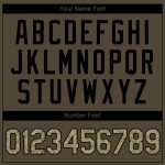 Baseball Camo-Schwarz Olive To Service Jersey Salute Authentic Custom