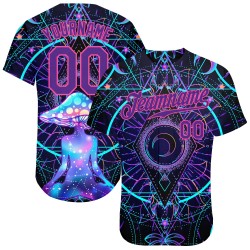 Heilige Geometrie Authentische Pilze Jersey Über 3D Custom Muster Baseball Halluzination Magie Psychedelische Design