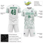 Weiße Sublimation Kelly Uniform Fußballtrikot Custom Grün