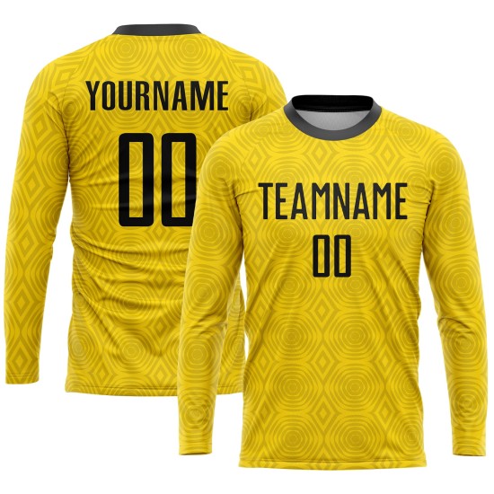 Sublimation Fußball Gold Schwarz Uniform Trikot Custom