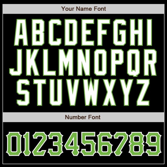 Schwarz Neon Grün-Weiß Custom Authentic Jersey Baseball Nadelstreifen Neon Grün