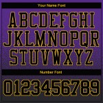 Schwarz-Gold Lila Verblassen Pullover Genäht Sweatshirt Benutzerdefinierte Hoodie Mode Sport