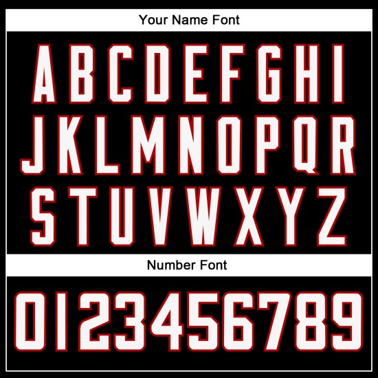 Schwarzes Jersey Mesh Throwback Custom Football Authentic Weiß-Rot Schwarzes Jersey Mesh Throwback Custom Football Authentic Weiß-Rot