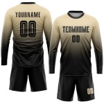 Schwarz Verblassen Fußball Uniform Custom Fashion Sublimation Creme Jersey