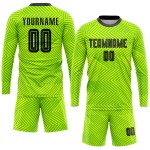 Neon Fußball Schwarz Grün Trikot Sublimation Custom Uniform