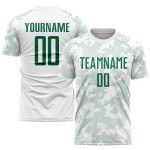 Weiße Sublimation Kelly Uniform Fußballtrikot Custom Grün
