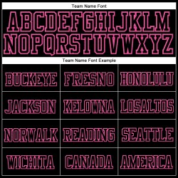 Schwarze Strickmütze mit Bündchen und Schwarz-Rosa-Muster, individuell