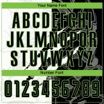 Grün Muster Scratch Jersey Uniform Sublimation Fußball Schwarz-Neon Graffiti Custom