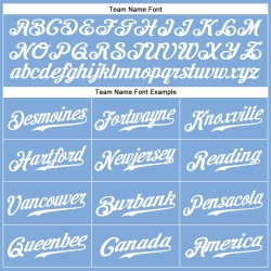 Jersey Weiß Custom Blau Authentic Baseball Licht