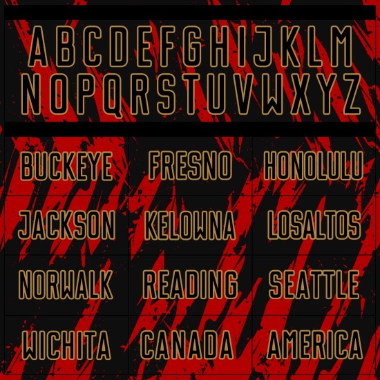 Rot Schwarz-Old Custom Sublimation Jersey Fußball Gold Uniform