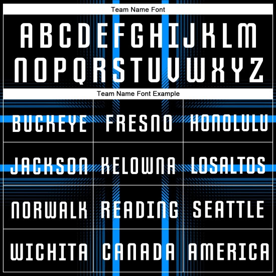 Custom Jersey Uniform Schwarz Sublimation Fußball Weiß-Hellblau