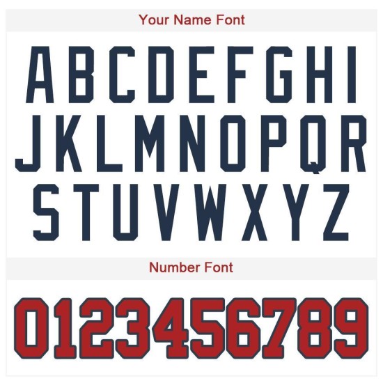 Custom Baseball Rot-Marineblau Trikot Weiß