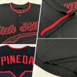 Jersey Authentic Baseball Schwarz Custom Schwarz-Rot Jersey Authentic Baseball Schwarz Custom Schwarz-Rot