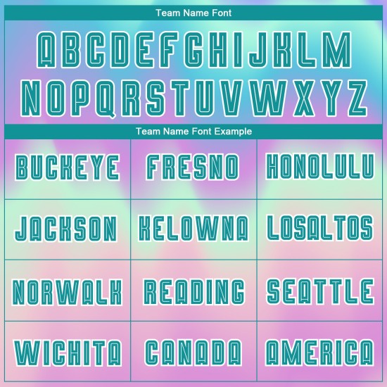 Benutzerdefinierte Fußball Teal-Weiß Uniform Sublimation Jersey Dye Tie