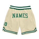 Shorts Creme Kelly Grün-Weiß Authentic Basketball Throwback Custom