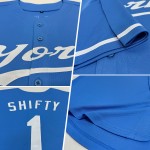 Jersey Weiß Custom Blau Authentic Baseball Licht Jersey Weiß Custom Blau Authentic Baseball Licht