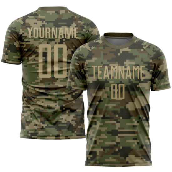 Vegas Soccer Salute Sublimation Camo auf Uniform-Trikot Gold-Oliv Custom Service Vegas Soccer Salute Sublimation Camo auf Uniform-Trikot Gold-Oliv Custom Service