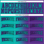 Lila Aqua-Schwarz Farbverlauf Custom Sports Fashion Genäht Pullover Hoodie Sweatshirt