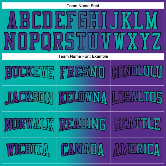 Lila Aqua-Schwarz Farbverlauf Custom Sports Fashion Genäht Pullover Hoodie Sweatshirt