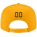 Schwarz-Weiß verstellbare benutzerdefinierte Gold Snapback Hut genäht Schwarz-Weiß verstellbare benutzerdefinierte Gold Snapback Hut genäht