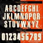 Fußball Schwarz Gold Jersey Muster Weiß Graffiti Orange-Alt Sublimation Scratch Custom Uniform