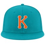 Snapback Custom Orange-Weiß Mütze Aqua Verstellbar Genäht Snapback Custom Orange-Weiß Mütze Aqua Verstellbar Genäht