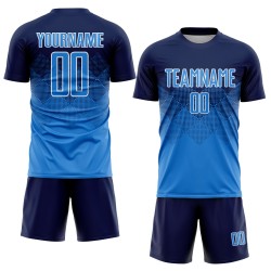 Fußball Sublimation Blau-Weiß Custom Navy Powder Uniform Trikot Fußball Sublimation Blau-Weiß Custom Navy Powder Uniform Trikot