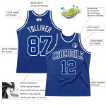 Jersey Royal Authentic Custom Throwback Basketball Royal-Weiß Jersey Royal Authentic Custom Throwback Basketball Royal-Weiß