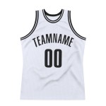 Schwarzes Custom-Trikot Throwback Basketball Weiß Authentic Schwarzes Custom-Trikot Throwback Basketball Weiß Authentic