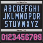 Unisex Blaues Trikot Custom Zwei-Knopf Softball Schwarz Pink-Hell Unisex Blaues Trikot Custom Zwei-Knopf Softball Schwarz Pink-Hell