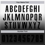 Weiß Fußball Lange Jersey Custom Uniform Verblassen Ärmel Mode Schwarz Sublimation Weiß Fußball Lange Jersey Custom Uniform Verblassen Ärmel Mode Schwarz Sublimation