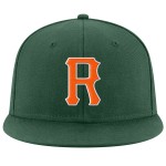 Orange-Weiß genähte grüne Mütze Custom Snapback verstellbar Orange-Weiß genähte grüne Mütze Custom Snapback verstellbar