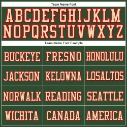 Mütze Creme-Rot Strick Grün Custom Stitched Cuffed