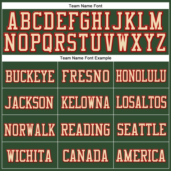 Mütze Creme-Rot Strick Grün Custom Stitched Cuffed Mütze Creme-Rot Strick Grün Custom Stitched Cuffed