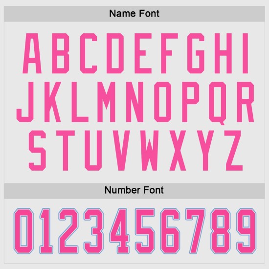 Blaues Hockeytrikot in Pink-Hellweiß Blaues Hockeytrikot in Pink-Hellweiß