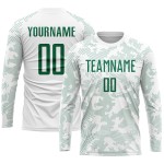 Weiße Sublimation Kelly Uniform Fußballtrikot Custom Grün