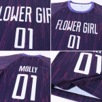 Lila Trikot Uniform Fußball Sublimation Custom Weiß