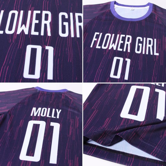 Lila Trikot Uniform Fußball Sublimation Custom Weiß