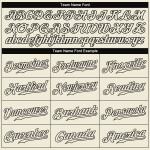 Baseball Authentic Custom Creme Creme-Schwarzes Trikot