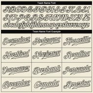 Baseball Authentic Custom Creme Creme-Schwarzes Trikot Baseball Authentic Custom Creme Creme-Schwarzes Trikot